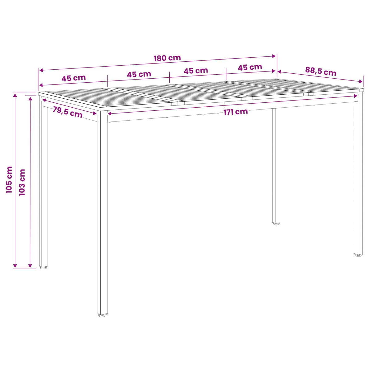 Mesa De Bar Para Jardín Naarden