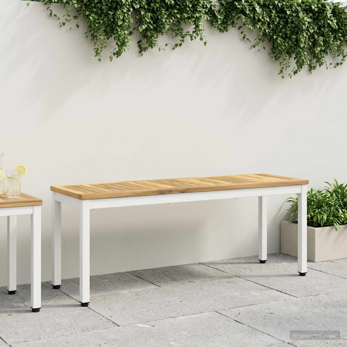 Banco De Jardín Madera De Acacia Sólida