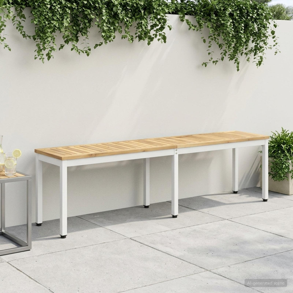 Banco De Jardín Madera De Acacia Sólida