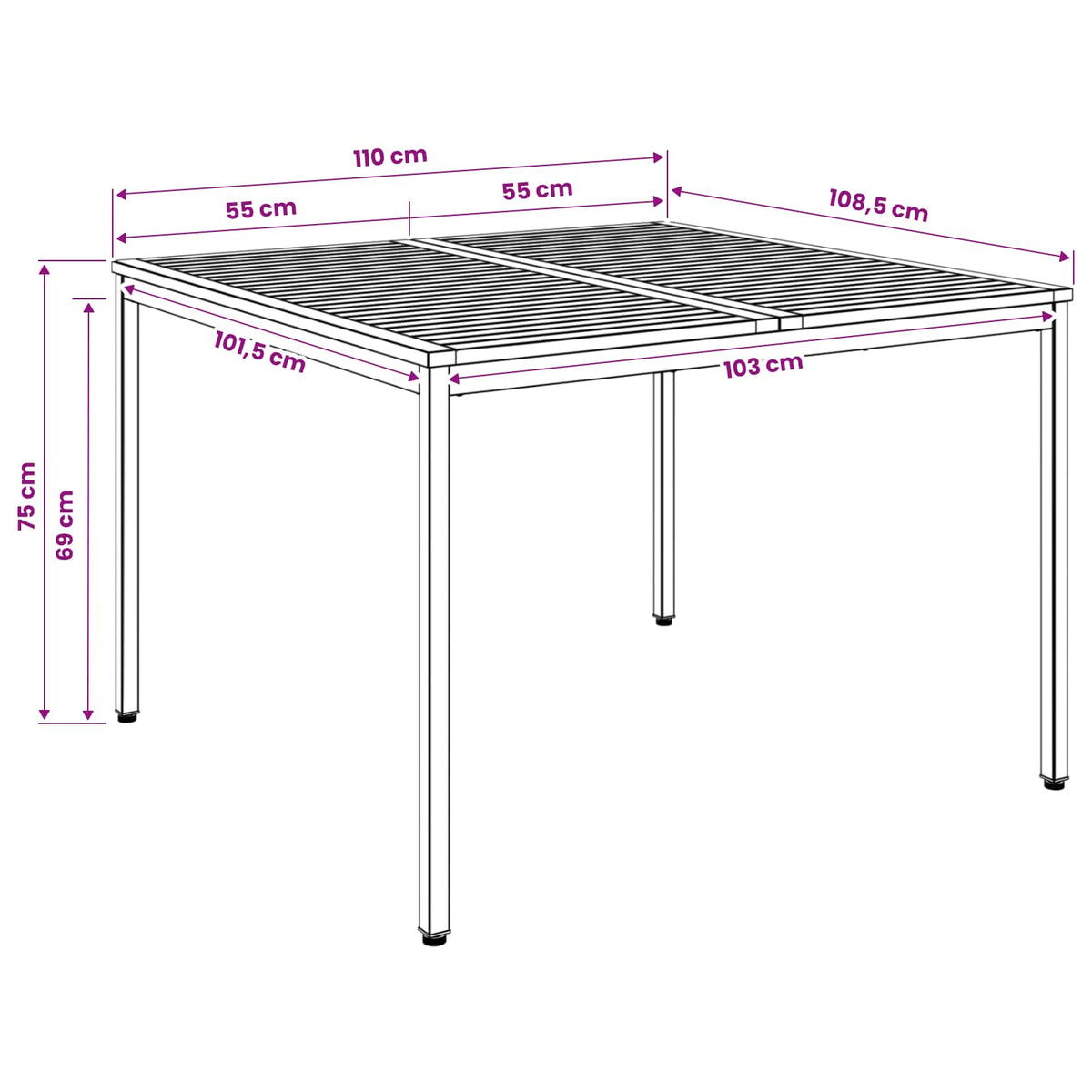 Mesa De Cena De Jardín