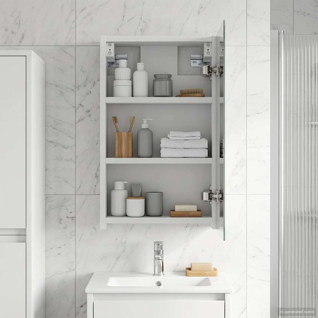 Armario Con Espejo De Baño Con Estante 30 X 10,5 X 50 Cm