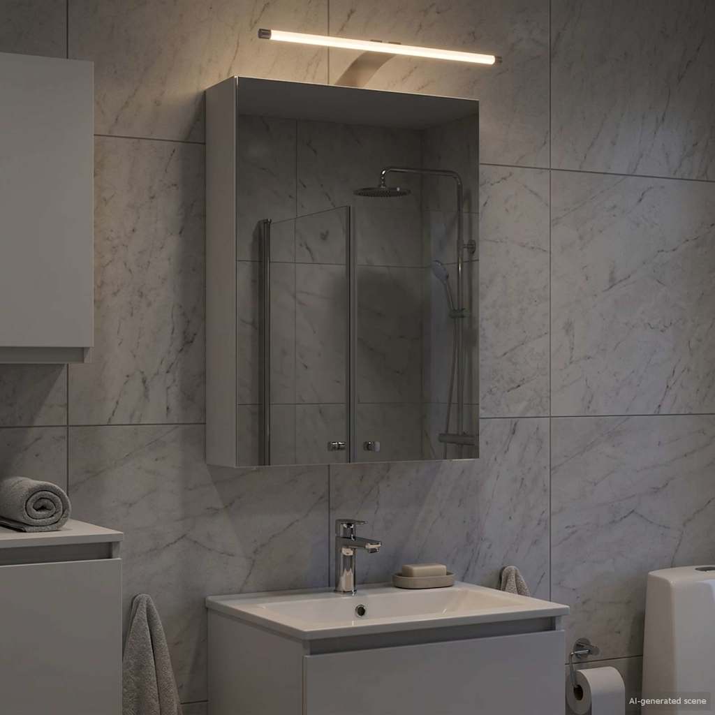 Armario Con Espejo De Baño Con Estante 40 X 10,5 X 60,5 Cm