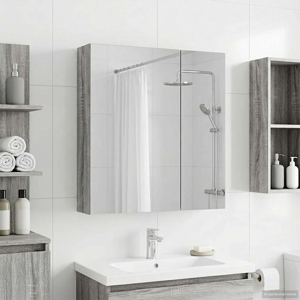 Armario Con Espejo De Baño 60 X 14,5 X 70 Cm