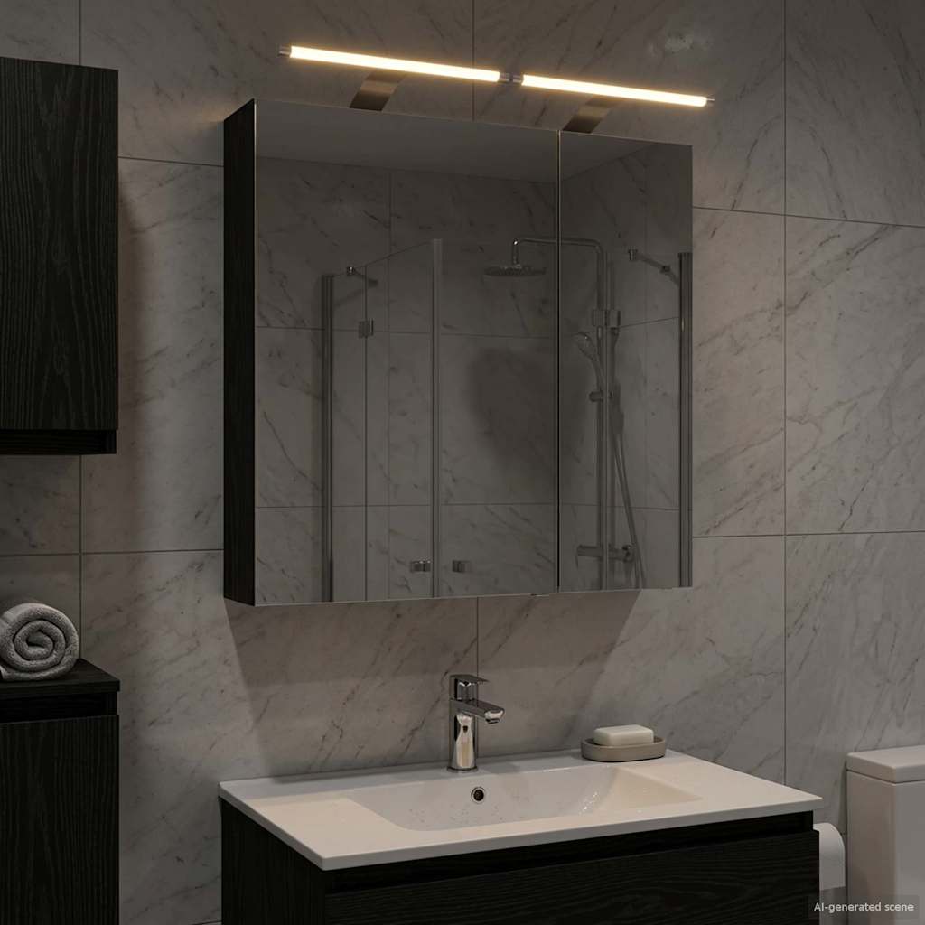 Armario Con Espejo De Baño 60 X 14,5 X 70 Cm