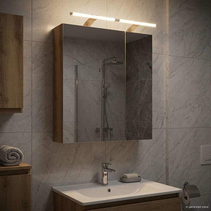 Armario Con Espejo De Baño 60 X 14,5 X 70 Cm