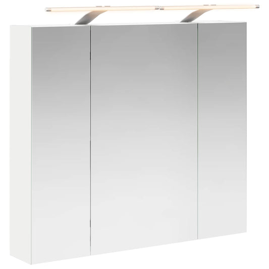 Armario Con Espejo De Baño Con Estante 80 X 14.5 X 70 Cm