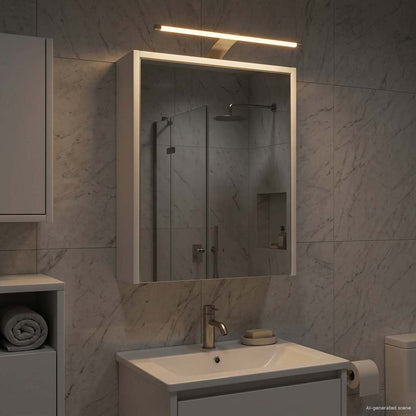 Armario Con Espejo De Baño Con Estante 43 X 16 X 62.5 Cm