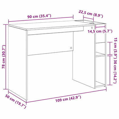Escritorio 109 X 50 X 78 Cm Madera De Ingeniería