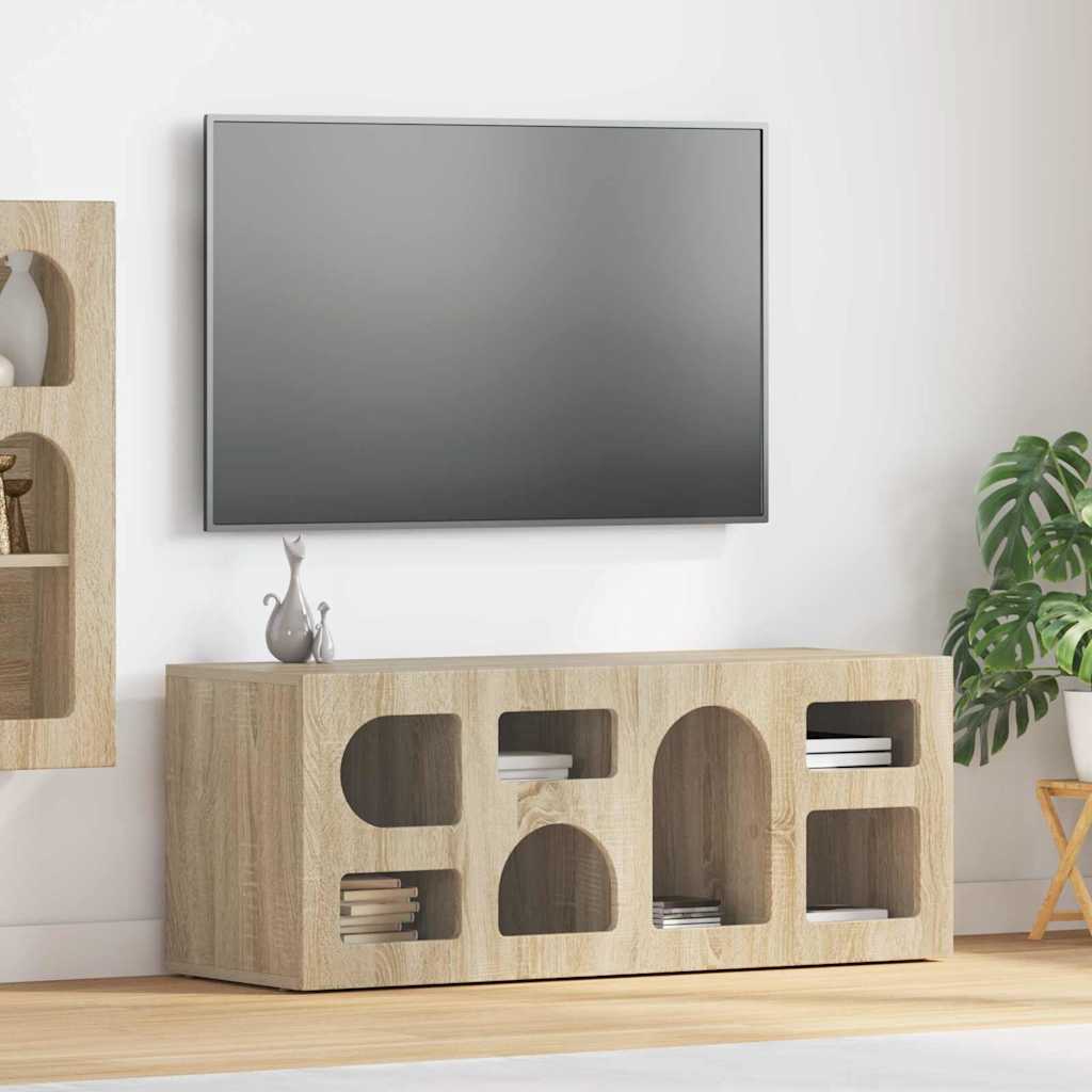 Mueble De Tv Roble Artesanal 100 X 35 X 40 Cm