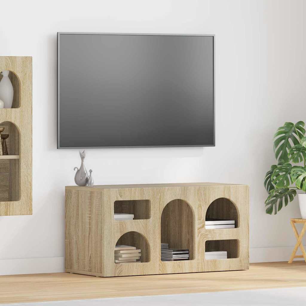 Mueble De Tv Roble Artesanal 80 X 35 X 40 Cm