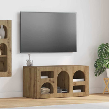 Mueble De Tv Roble Artesanal 80 X 35 X 40 Cm