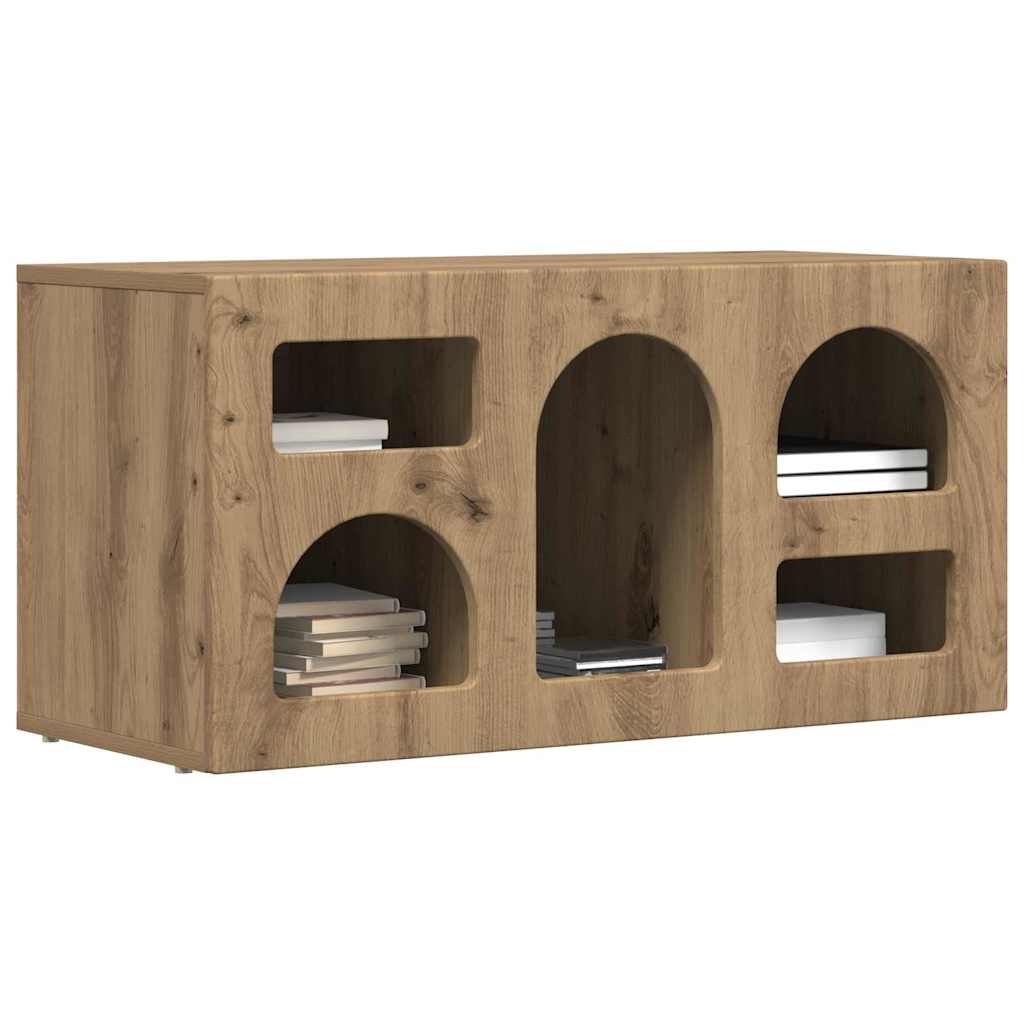 Mueble De Tv Roble Artesanal 80 X 35 X 40 Cm