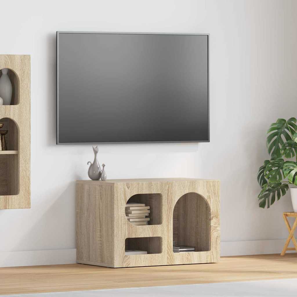 Mueble De Tv Roble Artesanal 60 X 35 X 40 Cm