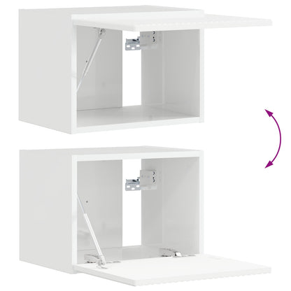 Conjunto De Mueble Para Tv De Pared 4 Pcs Madera De Ingeniería