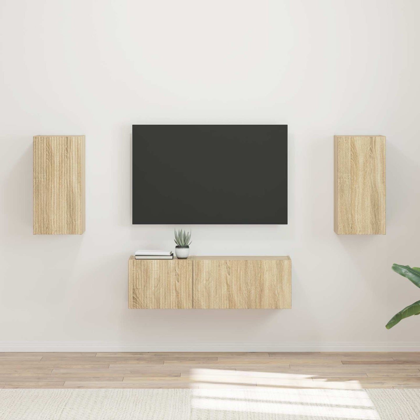 Conjunto De Mueble Para Tv De Pared 4 Pcs