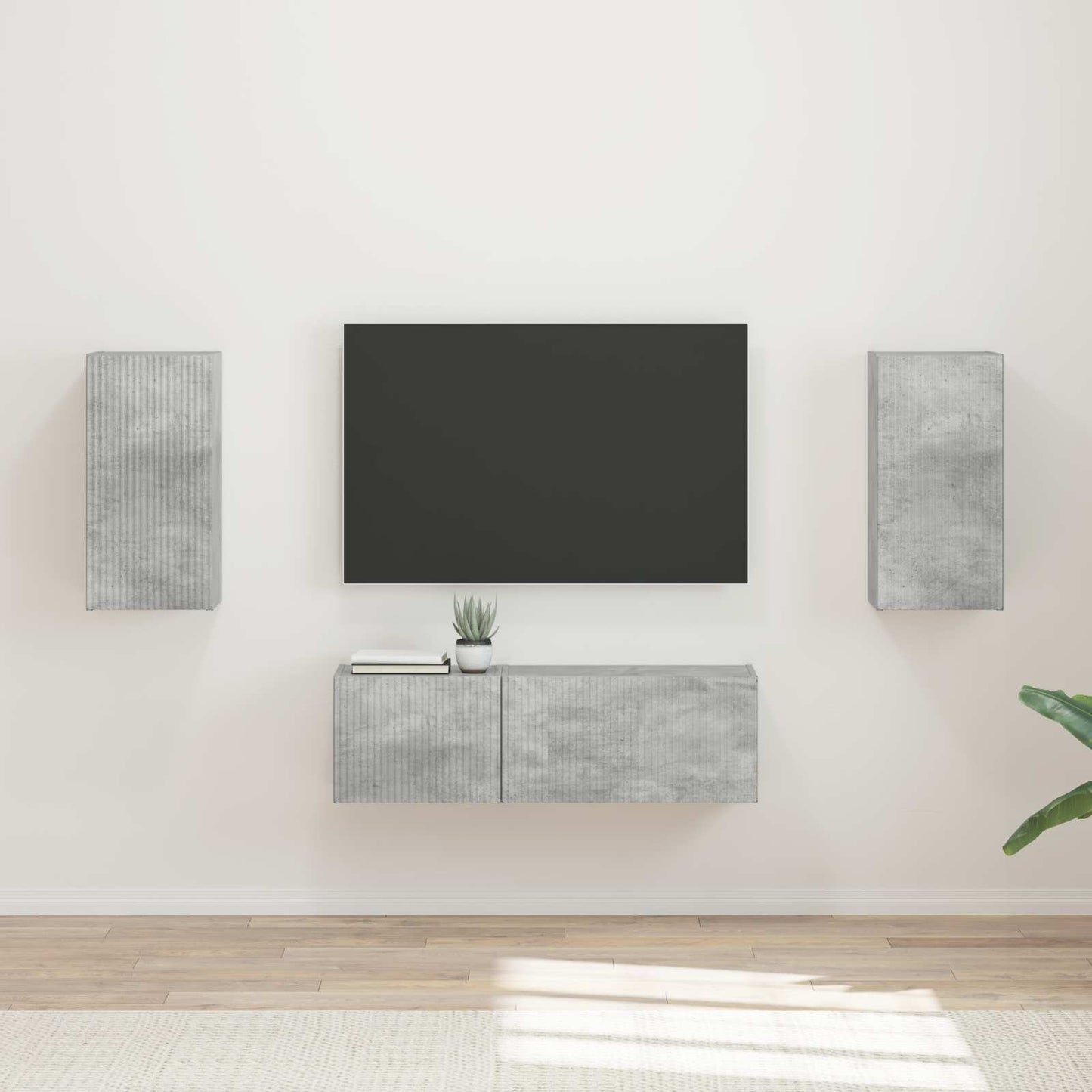Conjunto De Mueble Para Tv De Pared 4 Pcs