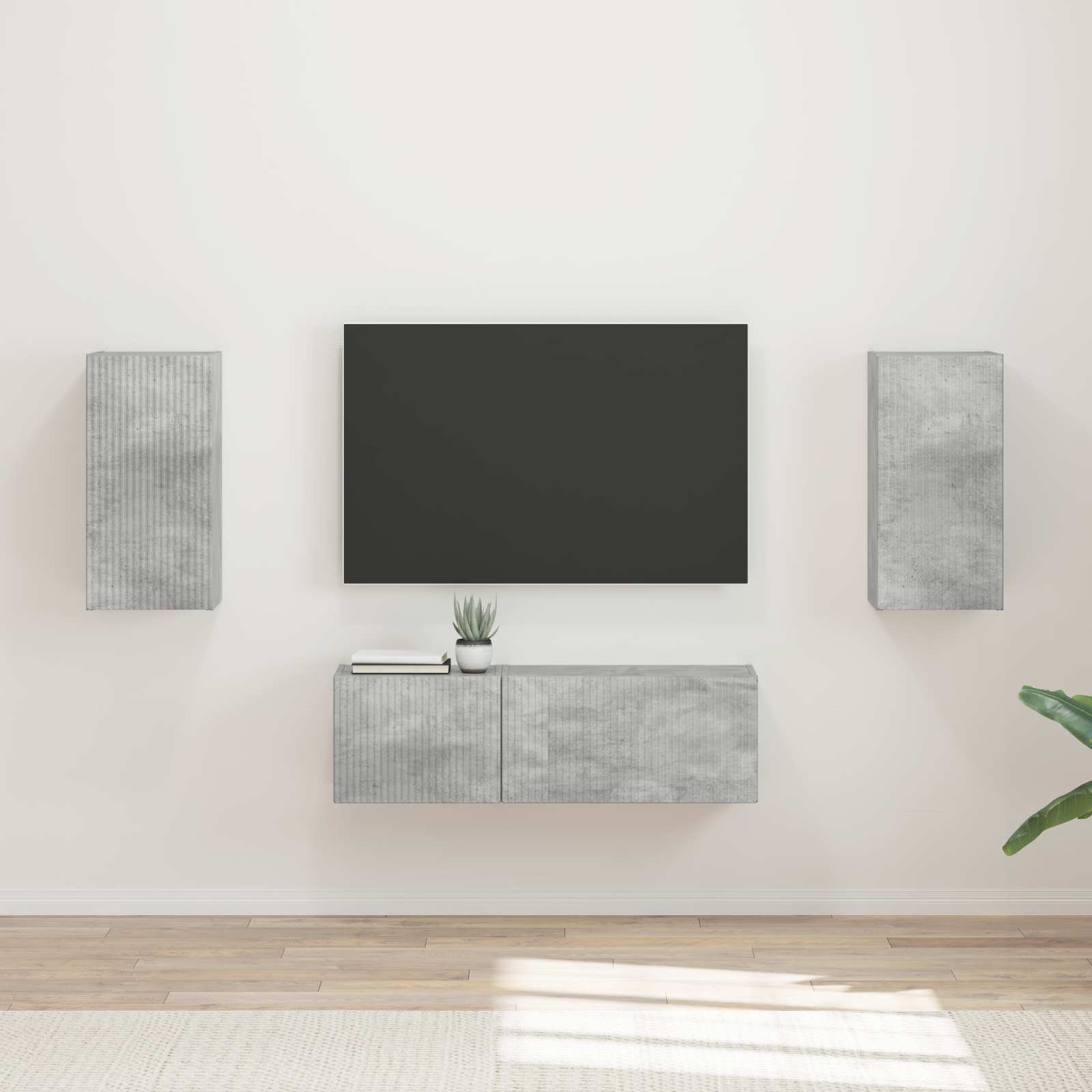 Conjunto De Mueble Para Tv De Pared 4 Pcs
