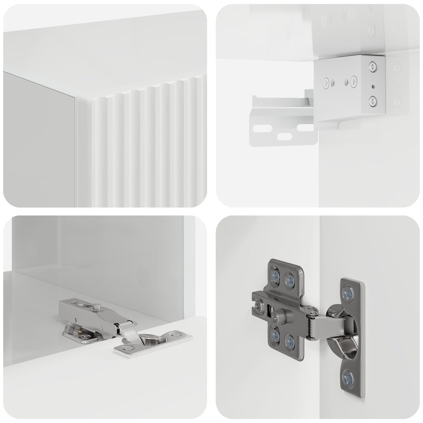 Conjunto De Mueble Para Tv De Pared 4 Pcs