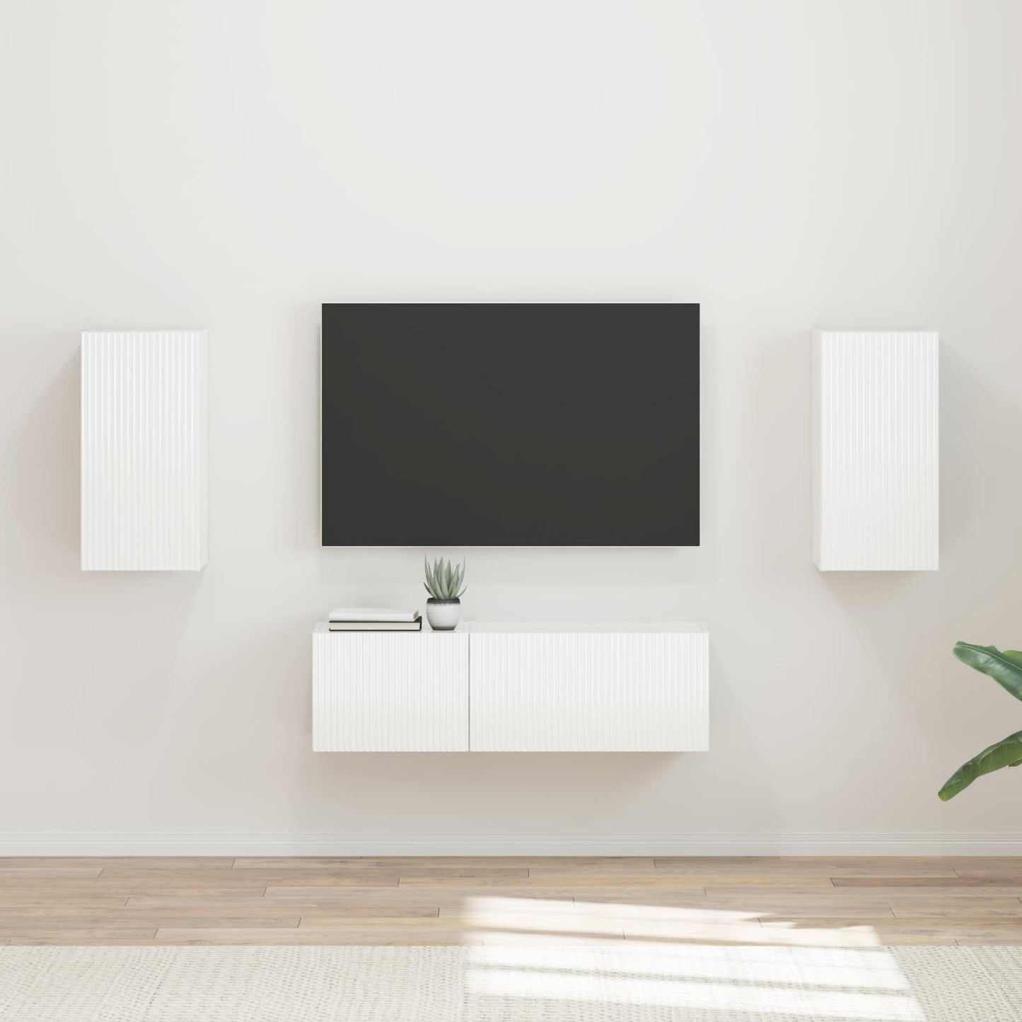 Conjunto De Mueble Para Tv De Pared 4 Pcs