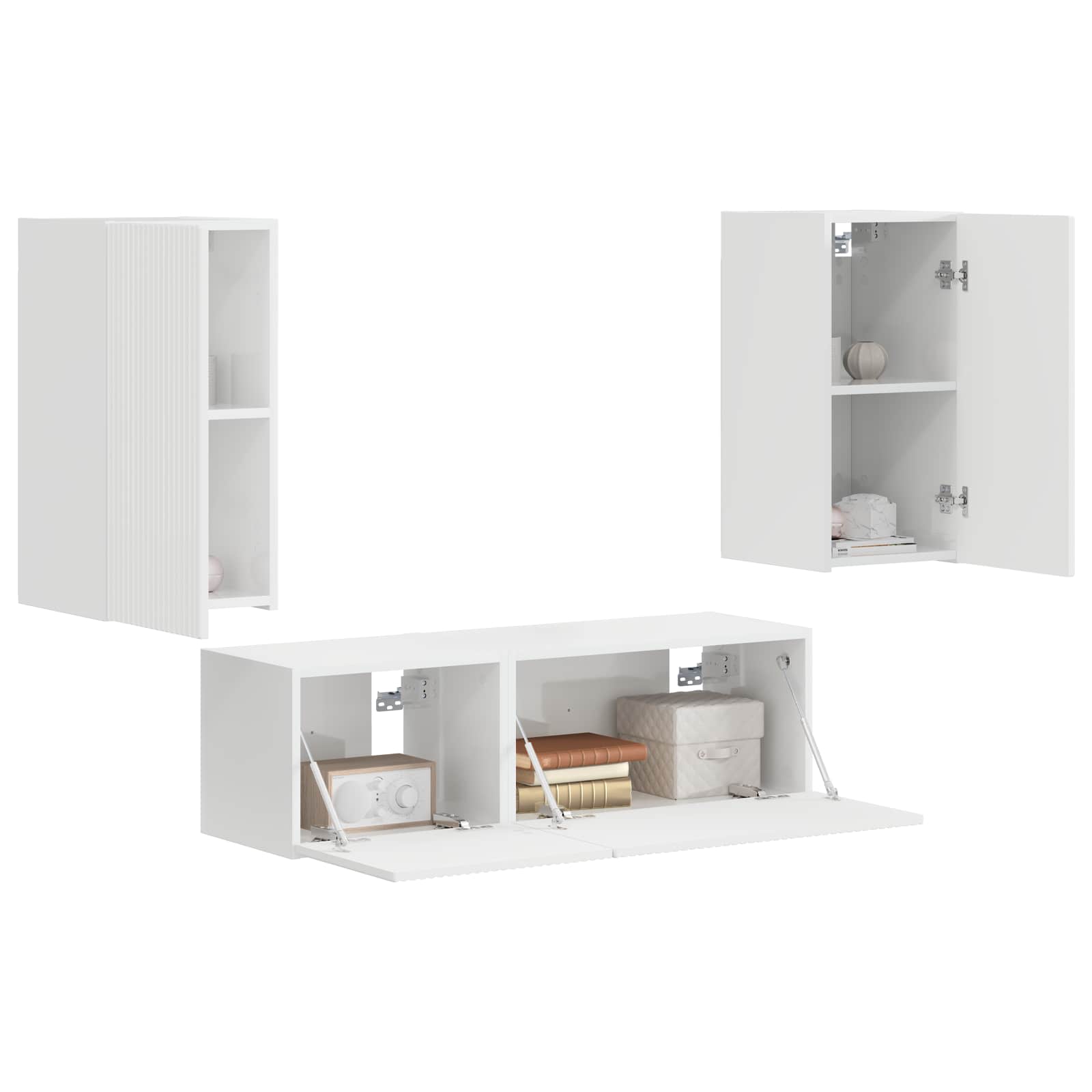 Conjunto De Mueble Para Tv De Pared 4 Pcs