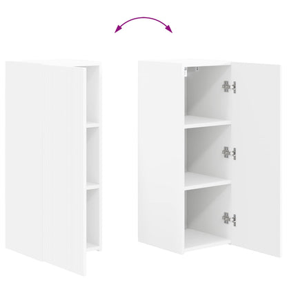Conjunto De Mueble Para Tv De Pared 4 Pcs Madera De Ingeniería