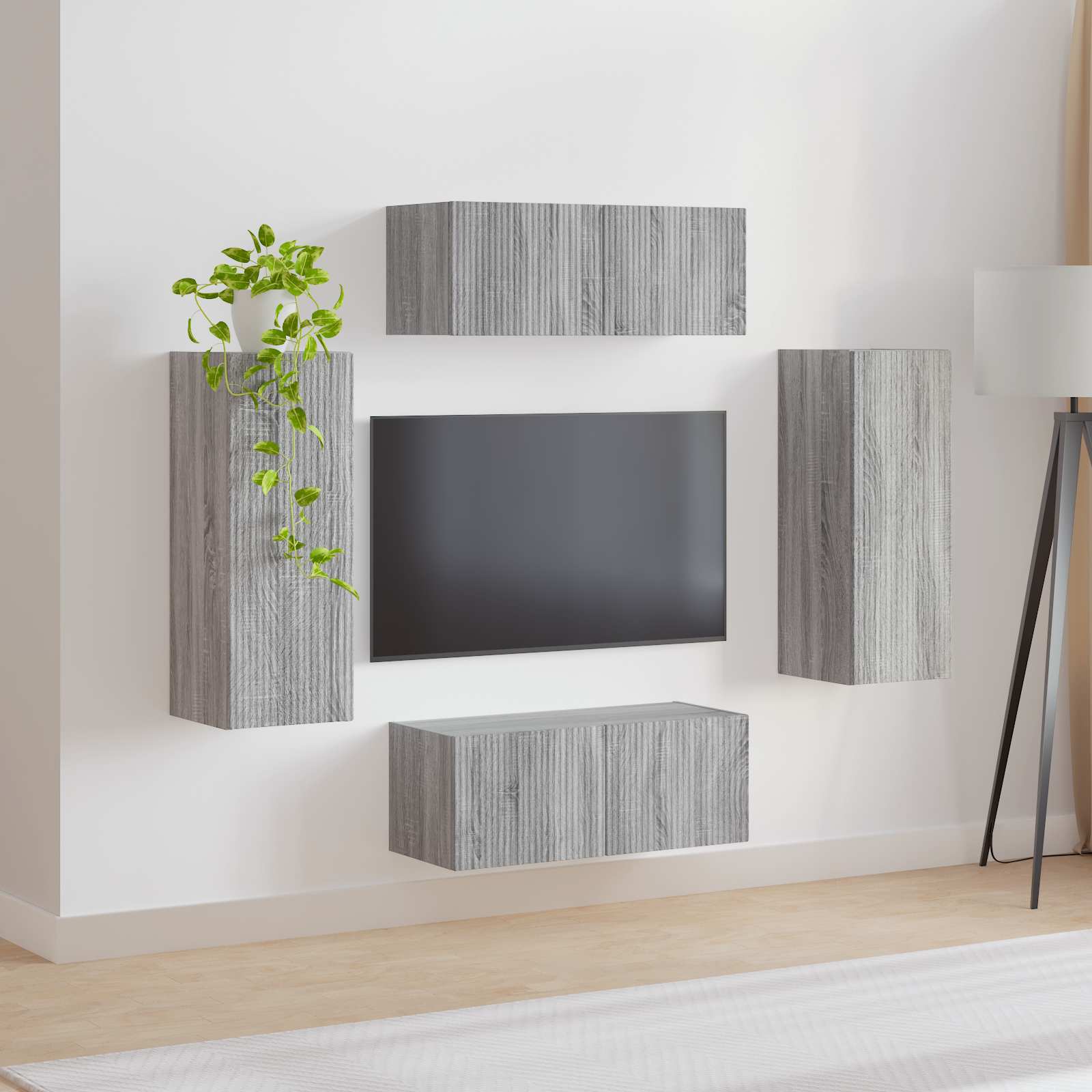 Conjunto De Mueble Para Tv De Pared 4 Pcs
