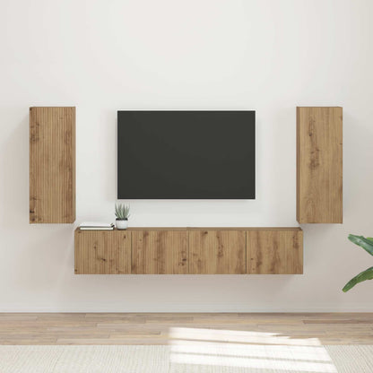 Conjunto De Mueble Para Tv De Pared 4 Pcs