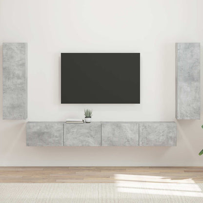 Conjunto De Mueble Para Tv De Pared 4 Pcs 29,5 X 31 X 100 Cm