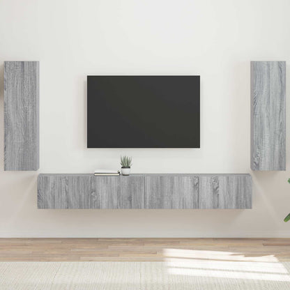Conjunto De Mueble Para Tv De Pared 4 Pcs 29,5 X 31 X 100 Cm