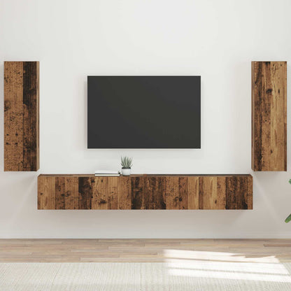 Conjunto De Mueble Para Tv De Pared 4 Pcs 29,5 X 31 X 100 Cm