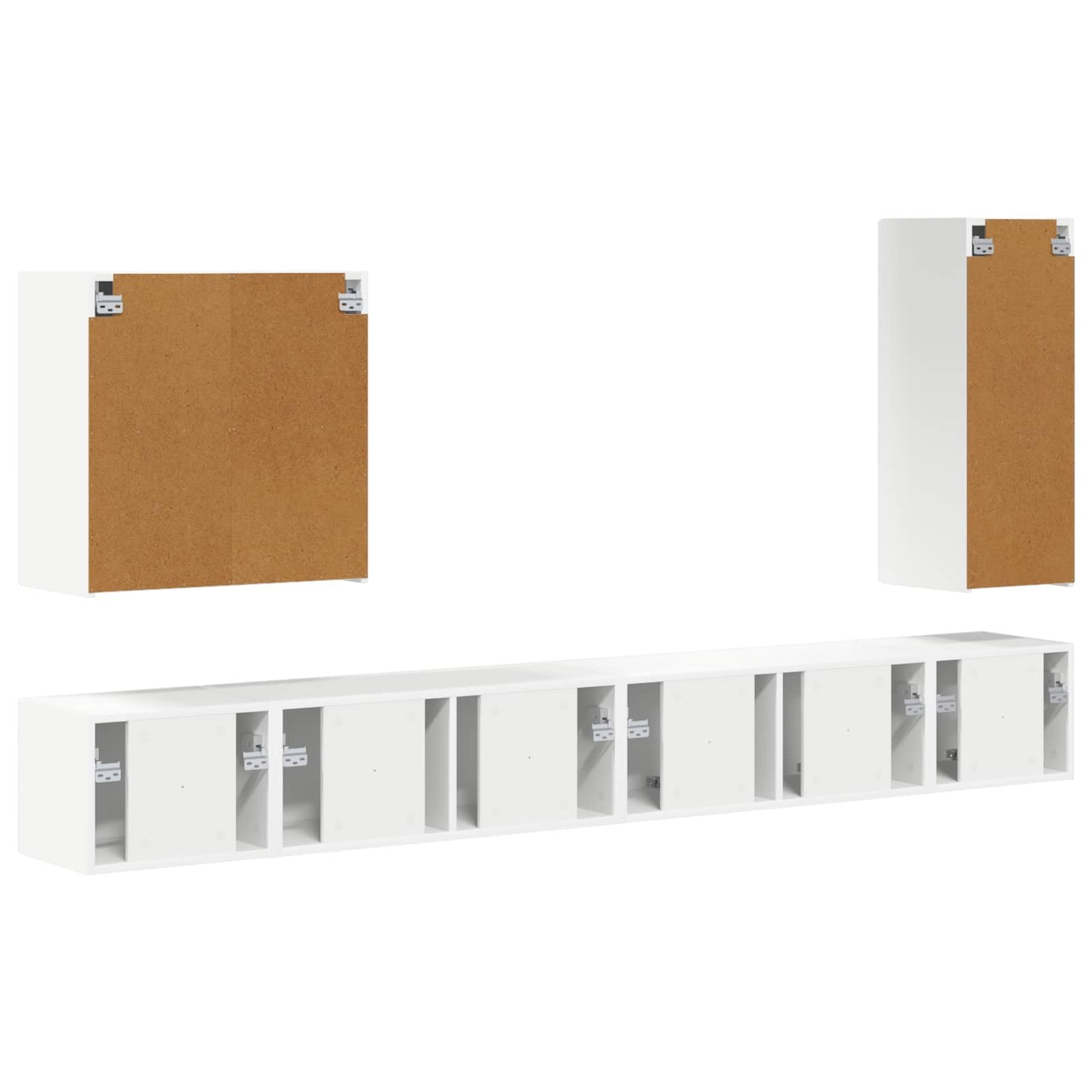 Conjunto De Mueble Para Tv De Pared Montaje En La Pared 6 Pcs