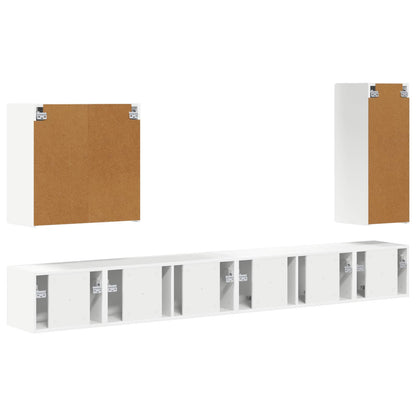 Conjunto De Mueble Para Tv De Pared Montaje En La Pared 6 Pcs