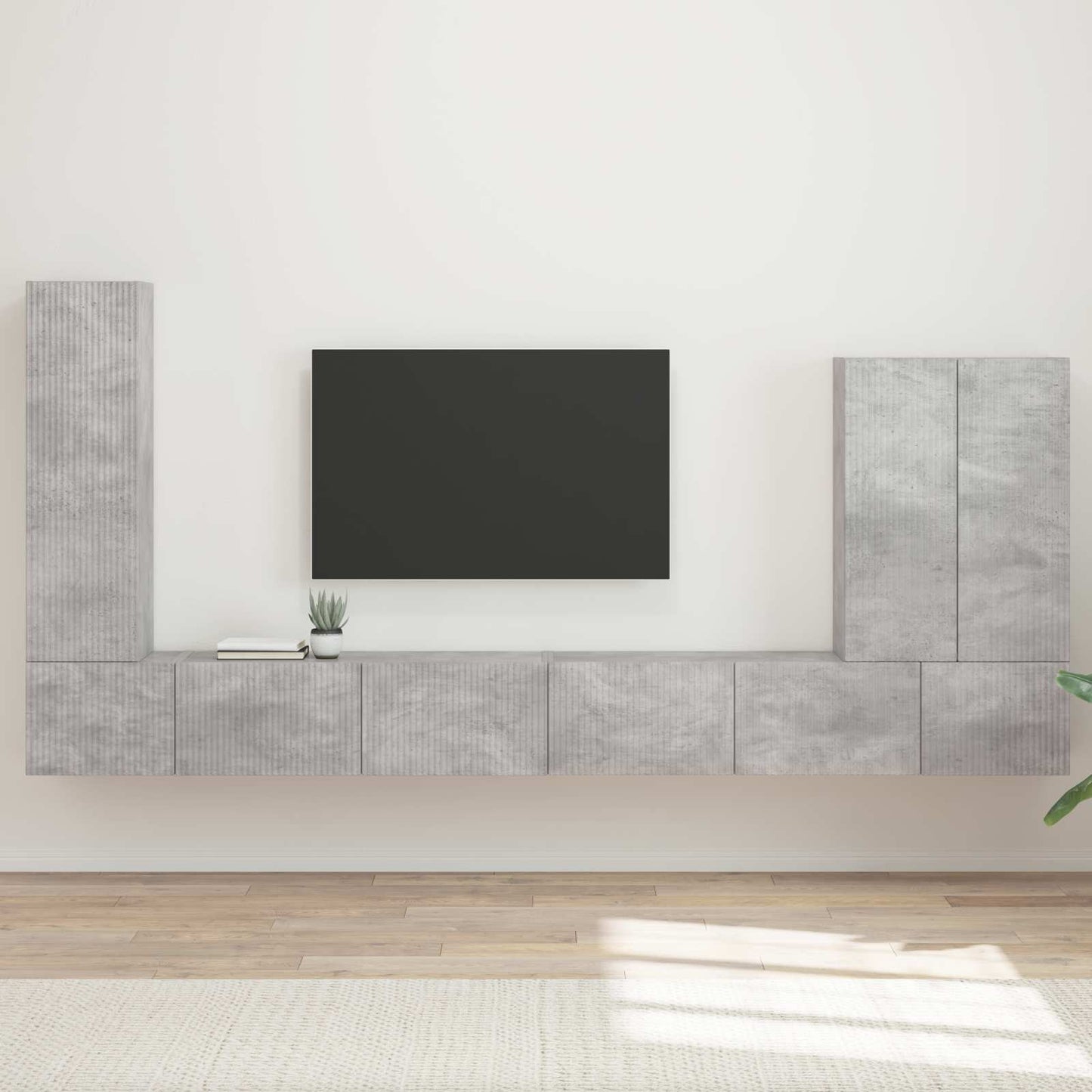 Conjunto De Mueble Para Tv De Pared 6 Pcs