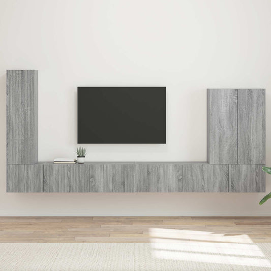 Conjunto De Mueble Para Tv De Pared 6 Pcs