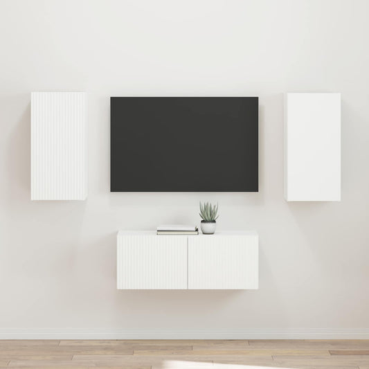 Conjunto De Mueble De Tv 2 Pcs Madera De Ingeniería