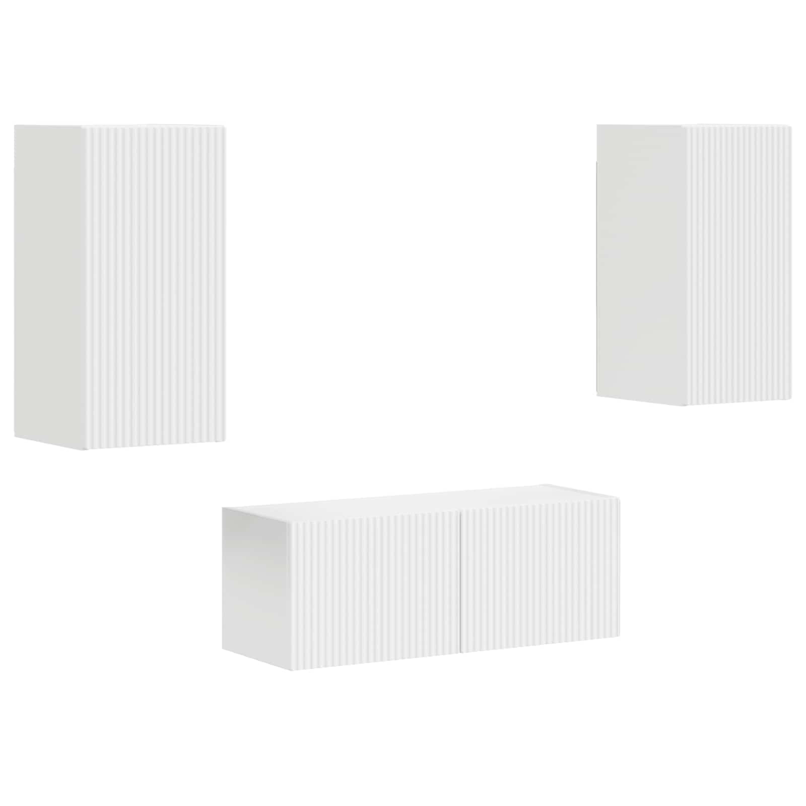 Conjunto De Mueble De Tv 2 Pcs Madera De Ingeniería