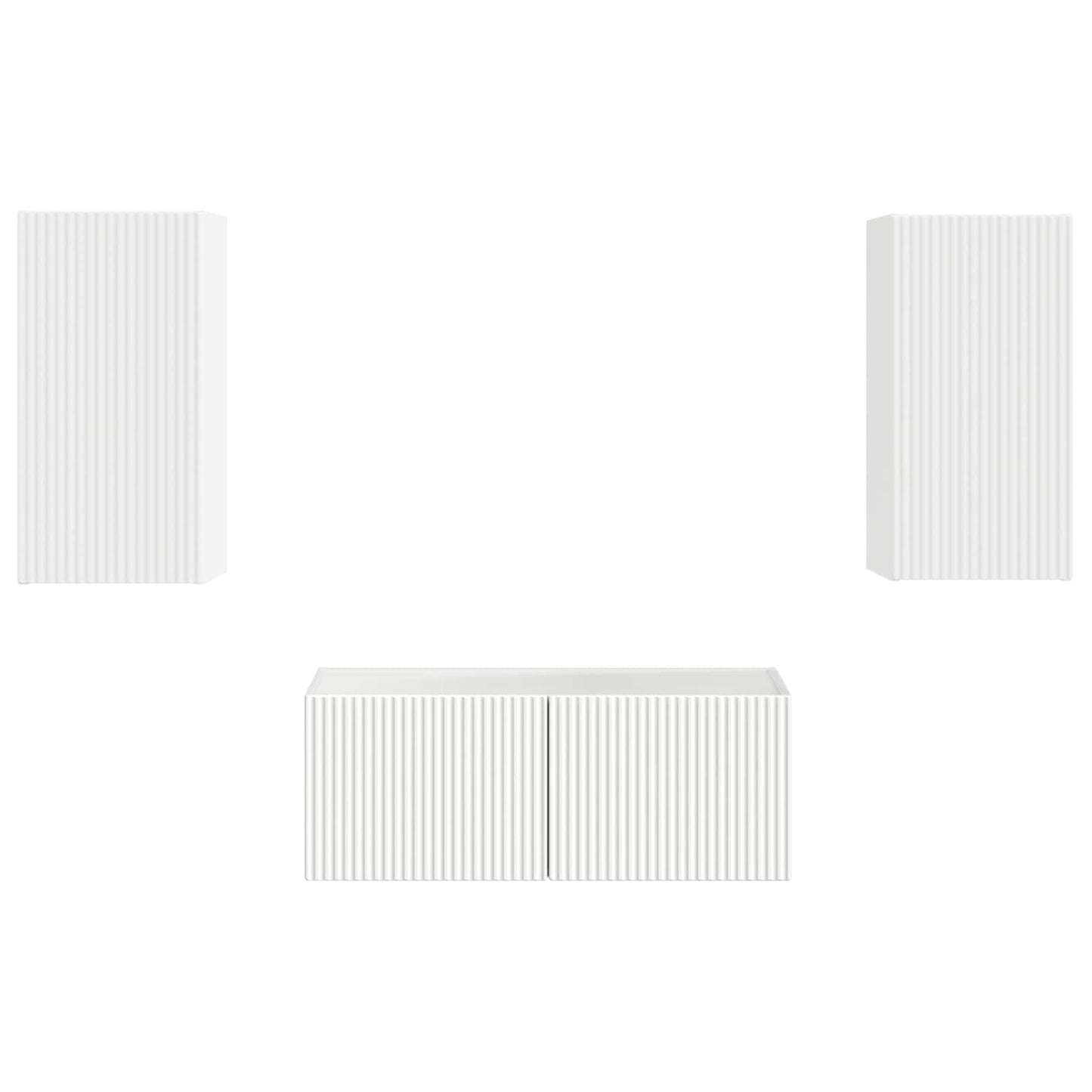 Conjunto De Mueble De Tv 2 Pcs Madera De Ingeniería