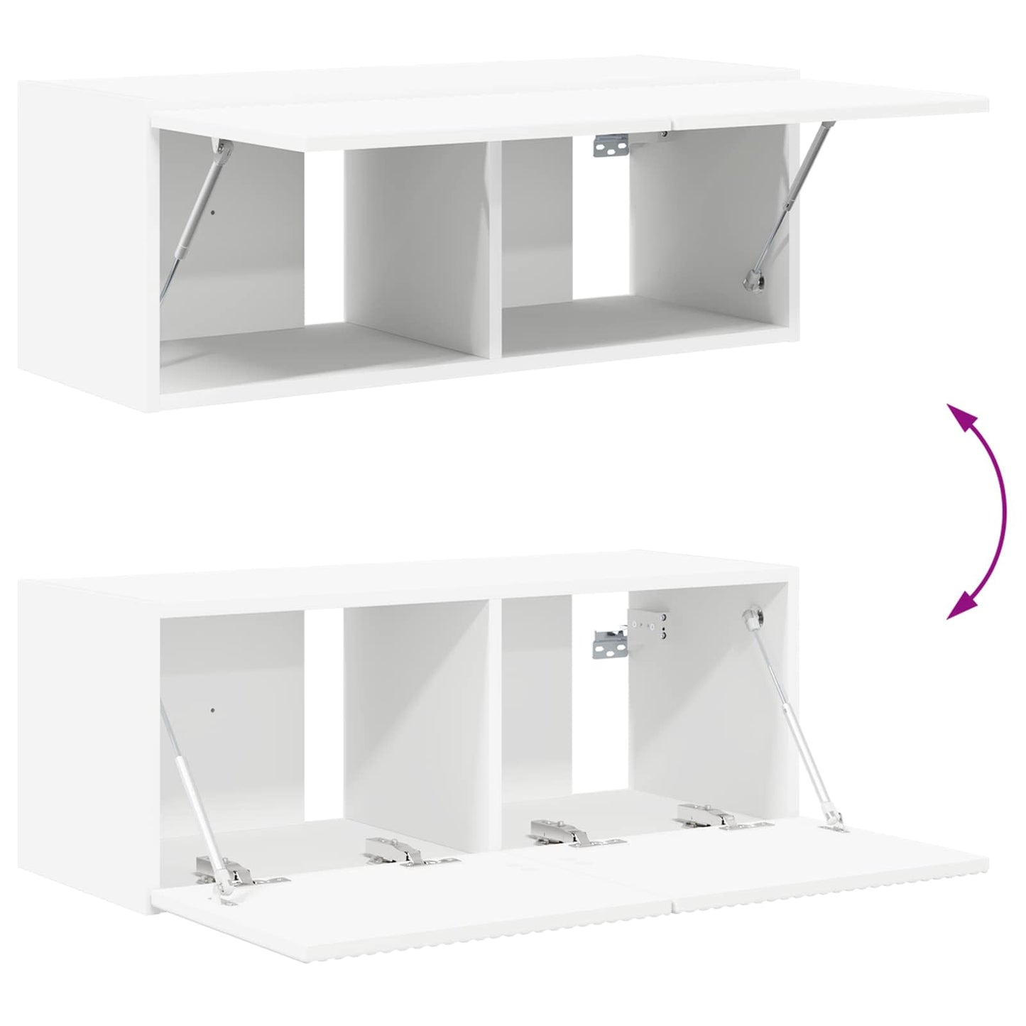 Conjunto De Mueble De Tv 2 Pcs Madera De Ingeniería