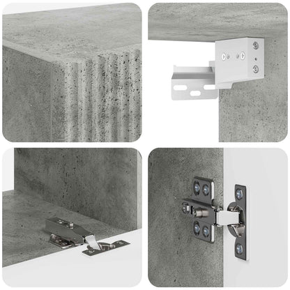 Conjunto De Mueble De Tv 2 Pcs Gris Concreto