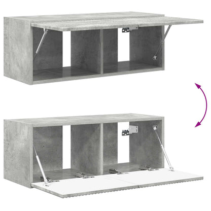Conjunto De Mueble De Tv 2 Pcs Gris Concreto