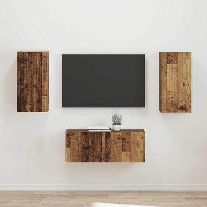 Conjunto De Mueble De Tv 2 Pcs Gris Concreto