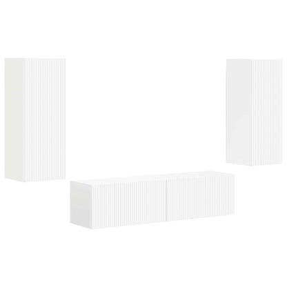 Conjunto De Mueble De Tv 2 Pcs Madera De Ingeniería