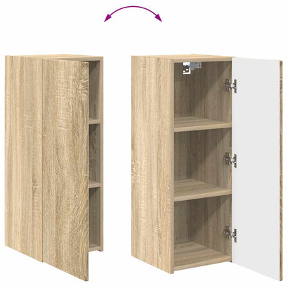 Conjunto De Mueble De Tv Montaje En La Pared 2 Pcs Roble Sonoma