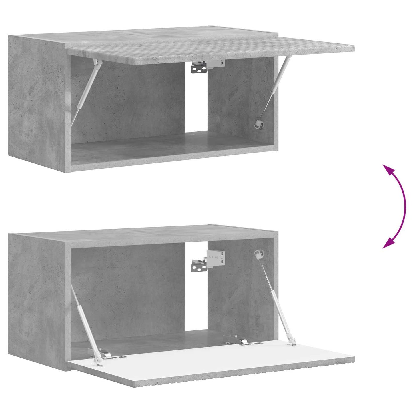 Conjunto De Mueble De Tv 2 Pcs Gris Concreto