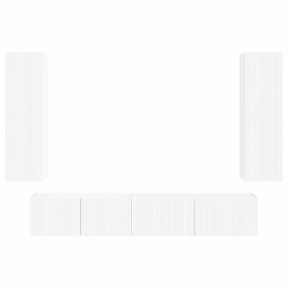 Conjunto De Mueble De Tv 3 Pcs Madera De Ingeniería