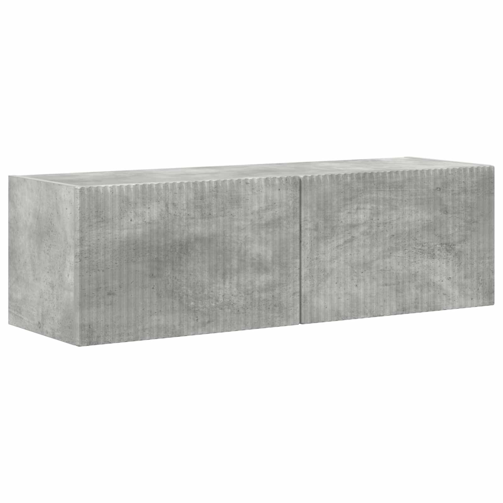 Conjunto De Mueble De Tv 3 Pcs Gris Concreto