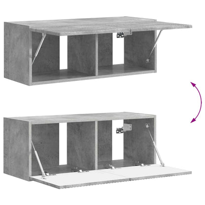 Conjunto De Mueble De Tv 3 Pcs Gris Concreto