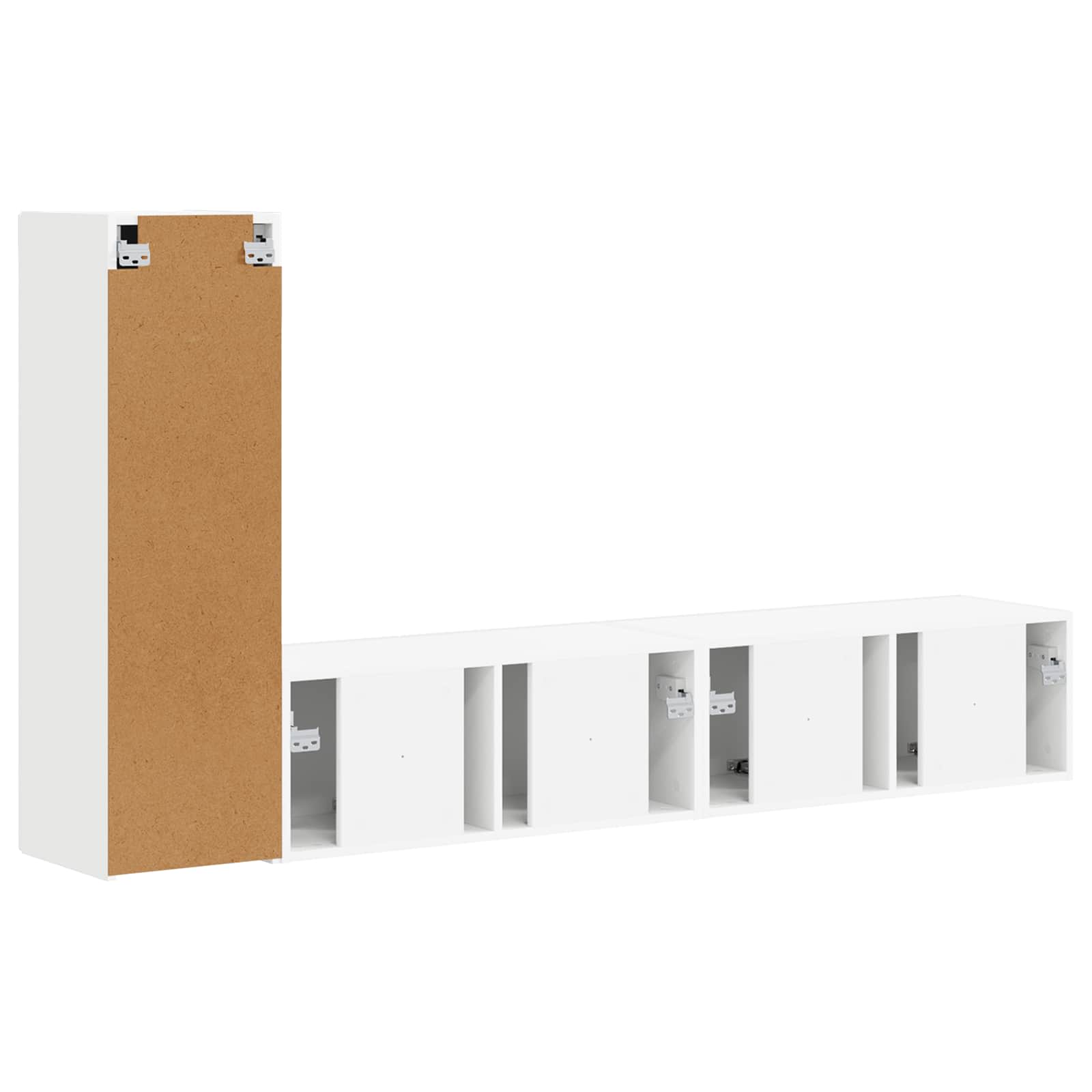 Conjunto De Mueble De Tv 3 Pcs Madera De Ingeniería