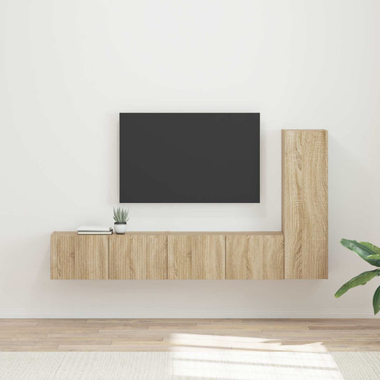 Conjunto De Mueble De Tv Montaje En La Pared 3 Pcs