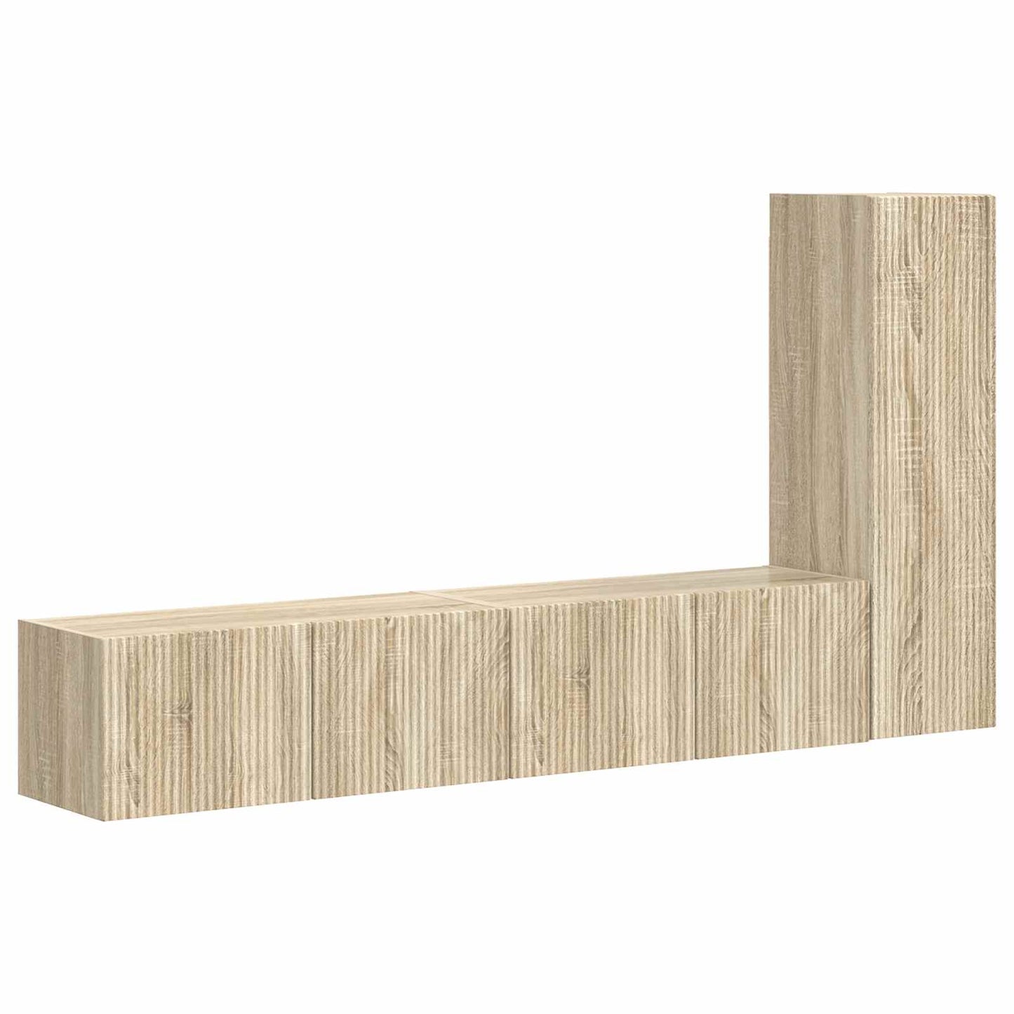 Conjunto De Mueble De Tv Montaje En La Pared 3 Pcs